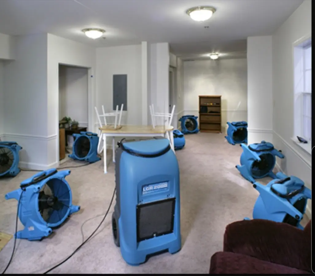 Air movers and dehumidifier setup for Water Extraction & Removal in Riviera Beach